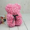 Oso de Rosa Simulada de 22 cm, Oso de Abrazo de Ramo Seco Eterno de Espuma, Unicornio, Caja de Regalo 520 para el Día de San Valentín, Cumpleaños