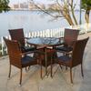 Juego de Mesa y Sillas de Exterior de Cinco Piezas Patio al Aire Libre Villa Jardín Escénico Silla de Ratán Ocio Terraza Exterior Silla de Hierro Forjado Muebles
