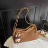 Bolsa Retro Esmerilada para Viajes Cotidianos Otoño e Invierno 2025 Nueva Bolso de Hombro Grande de Capacidad para Mujer Bolsa de Tote para Salidas de Estudiantes Universitarios