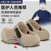 Zapatos médicos alemanes perforados antiolor para hombre, nuevo modelo verano 2026, calzado para exteriores, antideslizantes, sandalias de conducción que aumentan la altura