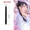 Peluca Hanfu, Extensión de Cabello de Una Pieza Estilo Antiguo, Moño Alto, Cabello Corto, Cabello Rizado de Seda de Maíz para Disfraz Antiguo, Cabello Largo Lacio