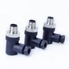 Conector M12 Tipo Codo de Culata para Sensor con Enchufe de Aviación 8 Núcleos Conector Impermeable Equipo de Automatización Conector Ethernet