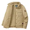 Jaqueta de algodão com forro de fleece, estilo popular, casaco masculino casual com forro de fleece e espessado, com gola alta, jaqueta de trabalho masculina
