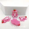 Dibujos Animados Transparente Polvo Fino Oso Fresa Resina Accesorios diy Funda de Teléfono Tocado Hebilla de Zapato Abanico Decoración Parche Material