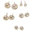 Pendientes de Bollo al Vapor Perla Estilo Mismo Fiebre Blanco Brillante Lujo Accesible Exquisitos de Moda Nicho Pendientes de Moda Simples de Gama Alta