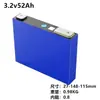 Nova bateria de lítio fosfato de ferro Guoxuan A 3.2V52Ah Llfepo4 carcaça de alumínio 12V48V60V72V
