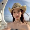 Sombrero de Paja de Pescador de Paja Hecho a Mano para Mujer Verano Anti-ultravioleta Ala Grande Sombrilla Protector Solar Vacaciones Marítimas Playa Sombrero de Paja