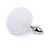 Brinquedos sexuais cauda artificial trompete de prata metal plug anal tribunal G spot plug anal flertando escrava menina adulto SM