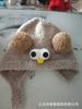 Gorro de estilo coreano para otoño e invierno, para bebé, con protección para los oídos, cálido y frío, bonito gorro de bebé con doble bola, para la cabeza, para invierno.