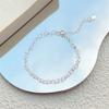 Pulsera de Cadena Simple con Forma de Corazón de Plata Esterlina S925 para Mujer, Elegante, de Nicho, Lujo Ligero, Sensación de Alta Gama, Pulsera de Amor Personalizada