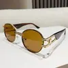 Óculos de Sol Retro Estilo Rock Punk Armação Redonda Óculos de Sol de Rua Europeus e Americanos Y2K Transfronteiriços Óculos de Sol de Praia Modernos e Descolados para Homens