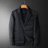 Estação europeia de inverno Novo terno gola casual jaqueta jovem marca de moda masculina quente plus size casaco high-end