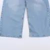 Ropa de Mujer 2026 Verano Nuevo Estilo Moda Europea y Americana Versátil Jeans de Pierna Ancha de Cintura Alta 6147120 Azul Claro