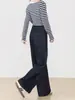 Jeans de Pierna Ancha de Cintura Alta Moda Yanrui para Mujer 2026 Nuevo Estilo Desestructurados Divididos Color Original Pantalones Casuales Pantalones de Mujer Zhengzhou