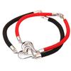 2023 Pulsera de Pareja con Forma de Corazón Par de Cuerda Negra y Roja Casual Regalo para Enamorados Tejida a Mano Pulsera de Cuerda Roja