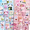 Adesivos Squishy Tema Pêssego 3D Infantil Embossado Desenho Animado Fofo Alto Valor Decorativo Diário Animal DIY Alívio do Estresse