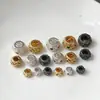 Contas Espaçadoras de Pneu Banhadas a Ouro 14K Preserva-Cor Zircônia Furo Grande Pulseira de Contas de Cristal Artesanal DIY Acessórios de Joalheria Contas Soltas