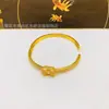 Fornecimento ao vivo cobre banhado a ouro moda incrustação irregular personalidade pulseira nó fivela pulseira joias femininas atacado