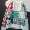 Navidad de Invierno Transfronteriza Suéter de Punto Trendy para Hombre Estilo Pareja Holgado Cuello Redondo Tejido Espesado