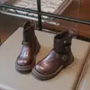 Sapatos Infantis Outono/Inverno 2026 Menina Moda Estiloso Botas Chelsea Estilo Britânico Moda Retro Menina Respirável Botas de Moda