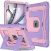 Adecuado para iPad Air de 13 pulgadas Funda Protectora para Tableta con Soporte Plegable de Silicona de Color Contrastante Funda Blindada para iPad Air 11
