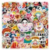 50 pegatinas con temática de payaso, con diseños de payasos peculiares y motivos de circo, adecuadas para uso transfronterizo, impermeables y para decorar maletas y fundas de teléfono