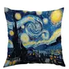 Funda de Almohada para Oficina Dormitorio, Funda de Almohada Azul Nuevo Pintura al Óleo Fuegos Artificiales en la Orilla Fogata, Amazon Tk Transfronterizo