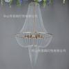 Fornecimento direto da fábrica novo cristal do casamento cortina do grânulo lustre dourado adereços decorativos ferro lâmpadas do casamento lustre europeu