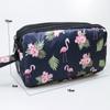 Tela Floral de Tres Capas Moda Coreana Bolso para Teléfono Móvil para Mujer Bolso de Mano Mamá Vegetal Monedero Transpirable Bolso de Mano Ultraligero