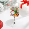 Navidad Dibujos Animados Hebilla Retráctil Desplegable Portatarjetas Ajustable Decoración de Insignia DIY Portatarjetas Divertido Hebilla Retráctil