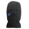 Pasamontañas Transfronterizo Otoño e Invierno 2021 Gorro de Tres Agujeros Bordado de Mariposa Pasamontañas a Prueba de Frío Estilo Retro Marca Moderna para Adultos