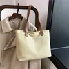 2026 Verano Nuevo de Moda Color Sólido Coreano Bolso de Lona Bolsa de Compras Bolso de Mano Bolso Tote Correa Mochila