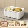 Caja de almacenamiento para cuencos y palillos domésticos, estante de almacenamiento para platos, estante de cocina multifuncional con tapa y drenaje, caja de almacenamiento para gabinete de cuencos
