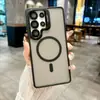 Funda magnética para teléfono Samsung S26 Ultra Adecuada para soporte de lente S25, Funda protectora con película para lente S24 Mate con sensación de piel