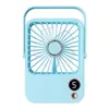 Mini Ventilador Portátil de Escritorio 5 Velocidades Silencioso Plegable Ventilador de Escritorio Batería Grande Incorporada Ventilador de Refrigeración de Bolsillo Para Oficina Dormitorio Viajes 3 Colores