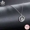 Colar Anel Mobius Avle 1 Quilate Moissanita Prata S925 Luxo Leve Elegante Corrente para Clavícula Joia para Mulheres