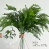 Atacado Plástico Macio Plantas Verdes Simuladas Samambaia Folha Persa Floresta Paisagismo Arranjo Salão Floral Plástico Branco Verde Flores Artificiais