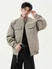Chaqueta de Cuero PU Tangkez Estilo Americano High Street para Hombre, Chaqueta de Béisbol de Otoño, Ropa Elegante para Hombre, Dropshipping Transfronterizo