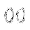 Anillo de oreja Mobius de plata esterlina s925 con hebilla para hombre y mujer, estilo frío, moderno, nicho, anillo de oreja geométrico tridimensional de alta calidad.