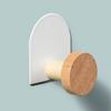 Gancho de Madera Maciza sin Marca para Puerta para Colgar Ropa, Gancho sin Taladro detrás de la Puerta, Gancho Adhesivo de Pared para Baño, Entrada y Sala de Estar