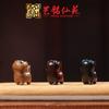 Sândalo Gato Cabeça para Cima Escultura Curioso Pequeno Mao Ornamentos Animal Fofo Criativo Mini Gato de Madeira Wen Brincar Peça de Mão