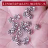 DIY Accesorios de Joyería de Plata Tibetana Vintage Soporte de Flores Sombrero de Flores Pulsera de Plata Antigua Espaciador Soporte de Cuentas Venta al por Mayor