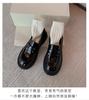 Oferta EspecialMismo Estilo que Algunas Mamás Populares: Mocasines de Moda de Piel Genuina Estilo Británico Puntera Redonda Suela Gruesa para Mujer