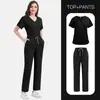 Ropa para Lavar a Mano Bordada Traje Dividido Ropa Quirúrgica para Dentista Oral Ropa de Trabajo para Clínica Secado Rápido Ropa para Enfermeras Venta al por Mayor