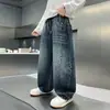 Pantalones para niño para otoño 2026, estilo nuevo para niños mayores, jeans de pierna recta para niños, pantalones vaqueros infantiles estilo coreano para primavera y otoño