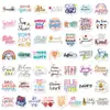 50 Pegatinas de Graffiti Aba de Compra Directa Transfronteriza para Decoración de Guitarra, Cuaderno, Patineta, Casco, Pegatinas Impermeables de Dibujos Animados para DIY