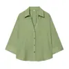 ¡Solo de comercio exterior! Nueva moda de primavera, manga larga, diseño holgado casual, top de camisa de nicho 2340939