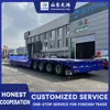 Venta al por mayor de exportación de fábrica, Venta transfronteriza de remolques de plataforma grandes, Semirremolques plegables de cuello de cisne para transporte de artículos grandes de servicio pesado