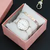 Reloj de Regalo Esfera Simple Incrustada con Diamantes Reloj de Pulsera Reloj para Estudiante Mujer Reloj de Pulsera al por Mayor