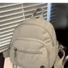 Bolsa Pequena de Ombro Duplo Simples e Estilosa com Múltiplos Bolsos Fivela da Moda Mochila Leve Casual para Estudante